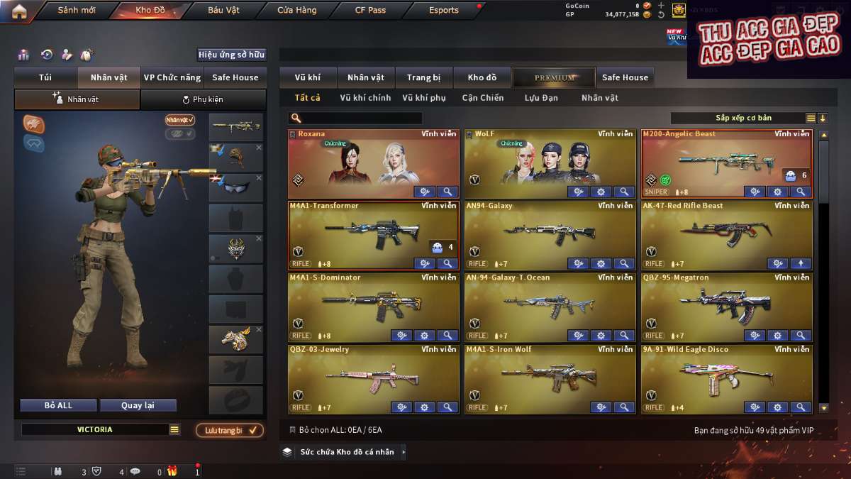 shop acc cf uy tin gia re